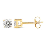 0.34 Carat Genuine Lab Grown Diamond 14K Yellow Gold Earrings