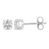 0.50 Carat Genuine Lab Grown Diamond 14K White Gold Earrings