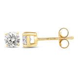 0.50 Carat Genuine Lab Grown Diamond 14K Yellow Gold Earrings