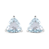 1.26 Carat Genuine Aquamarine .925 Sterling Silver Earrings
