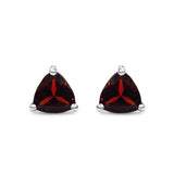 1.60 ct. Genuine Garnet .925 Sterling Silver Earrings