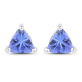 1.50 ct Genuine Tanzanite .925 Sterling Silver Earrings