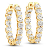 2.52 Carat Genuine Lab Grown Diamond 14K Yellow Gold Earrings