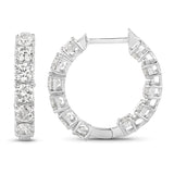 3.08 Carat Genuine Lab Grown Diamond 14K White Gold Earrings