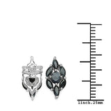 1.88 Carat Genuine Blue Sapphire .925 Sterling Silver Earrings