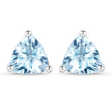 0.96 ct. Genuine Blue Topaz .925 Sterling Silver Earrings