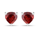 0.70 Carat Genuine Garnet .925 Sterling Silver Earrings