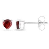 0.70 Carat Genuine Garnet .925 Sterling Silver Earrings