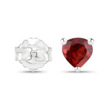 0.70 Carat Genuine Garnet .925 Sterling Silver Earrings
