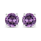 1.46 ct Genuine Amethyst .925 Sterling Silver Earrings