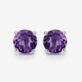 1.46 ct Genuine Amethyst .925 Sterling Silver Earrings