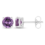 1.46 ct Genuine Amethyst .925 Sterling Silver Earrings