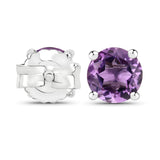 1.46 ct Genuine Amethyst .925 Sterling Silver Earrings