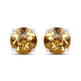 1.38 Carat Genuine Citrine .925 Sterling Silver Earrings