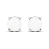 1.18 Carat Genuine Opal .925 Sterling Silver Earrings