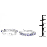 2.38 Carat Genuine Tanzanite .925 Sterling Silver Earrings
