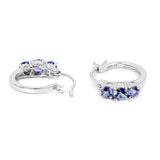 1.58 ct. Genuine Tanzanite .925 Sterling Silver Earrings