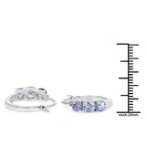 1.58 ct. Genuine Tanzanite .925 Sterling Silver Earrings