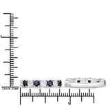 1.92 Carat Genuine Blue Sapphire and White Topaz .925 Sterling Silver Earrings