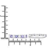 1.68 Carat Genuine Tanzanite and White Topaz .925 Sterling Silver Earrings