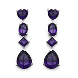 6.60 Carat Genuine Amethyst .925 Sterling Silver Earrings