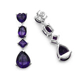 6.60 Carat Genuine Amethyst .925 Sterling Silver Earrings