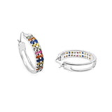 1.76 Carat Genuine Multi Sapphire .925 Sterling Silver Earrings