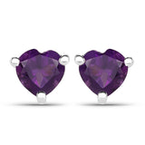 1.40 ct Genuine Amethyst .925 Sterling Silver Earrings