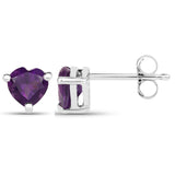 1.40 ct Genuine Amethyst .925 Sterling Silver Earrings