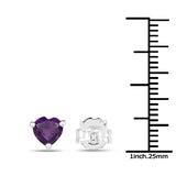 1.40 ct Genuine Amethyst .925 Sterling Silver Earrings