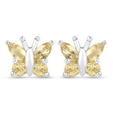 0.96 Carat Genuine Citrine .925 Sterling Silver Earrings