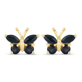 0.61 ct. Genuine Blue Sapphire .925 Sterling Silver EarRing for womens