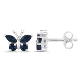 0.61 ct. Genuine Blue Sapphire .925 Sterling Silver EarRing for womens