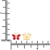 0.63 Carat Genuine Ruby .925 Sterling Silver Earrings