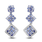 4.92 Carat Genuine Tanzanite .925 Sterling Silver Earrings