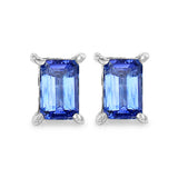 1.12 ct Genuine Tanzanite .925 Sterling Silver Earrings