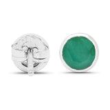 1.50 ct. Genuine Emerald .925 Sterling Silver Earrings