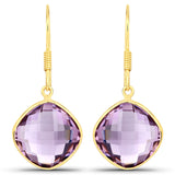 11.86 Carat Genuine Amethyst .925 Sterling Silver Earrings