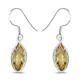 5.60 Carat Genuine Lemon Quartz .925 Sterling Silver Earrings