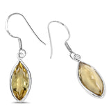 5.60 Carat Genuine Lemon Quartz .925 Sterling Silver Earrings