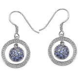 0.97 Carat Genuine Tanzanite .925 Sterling Silver Earrings