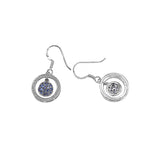 0.97 Carat Genuine Tanzanite .925 Sterling Silver Earrings
