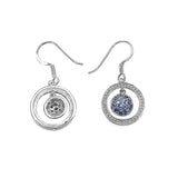 0.97 Carat Genuine Tanzanite .925 Sterling Silver Earrings