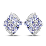 2.04 ct Tanzanite .925 Sterling Silver Earrings