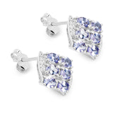 2.04 ct Tanzanite .925 Sterling Silver Earrings