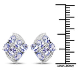 2.04 ct Tanzanite .925 Sterling Silver Earrings