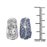 1.79 Carat Genuine Tanzanite .925 Sterling Silver Earrings