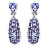 1.79 ct Genuine Tanzanite .925 Sterling Silver Earrings