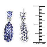 1.79 ct Genuine Tanzanite .925 Sterling Silver Earrings