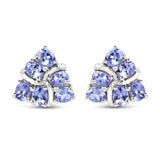 2.04 ct. Genuine Tanzanite .925 Sterling Silver EarRing for womens